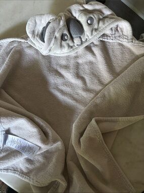 Pottery Barn Kids gray Koala Hooded Towel